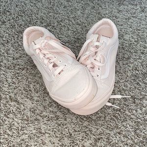 Light pink old school vans